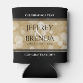 エレガント第1紙結婚周年記念お祝い 缶クーラー (裏面)