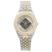 エレガント第1紙結婚周年記念お祝い 腕時計 (正面)