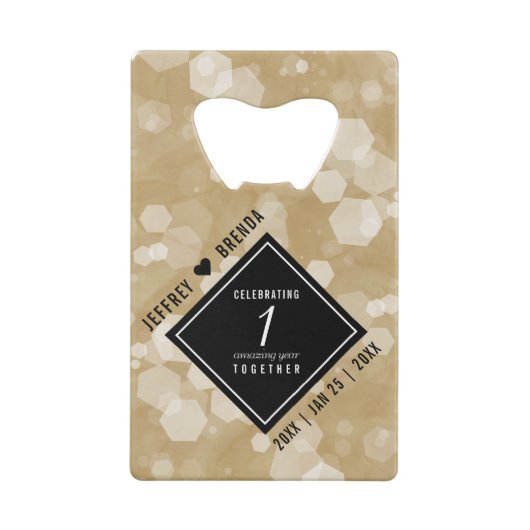 エレガント第1紙結婚周年記念 クレジットカード栓抜き (裏面)