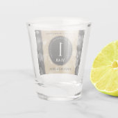 エレガント第1紙結婚周年記念 ショットグラス (裏面)