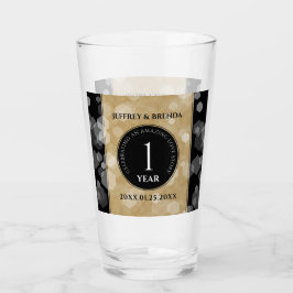 エレガント第1紙結婚周年記念 タンブラーグラス