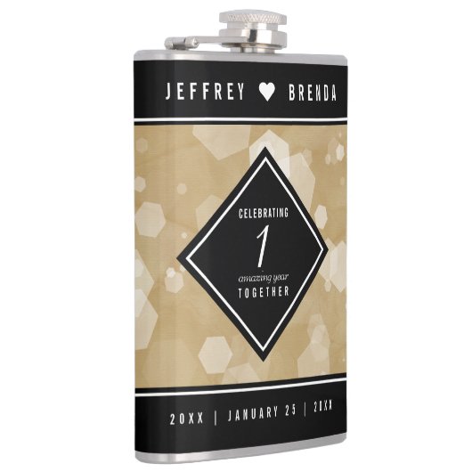 エレガント第1紙結婚周年記念 フラスク (右)