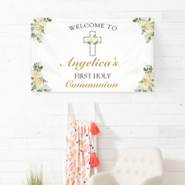 エレガント第1聖餐式フローラ歓迎 横断幕