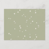 エレガント第1聖餐式ホワイトブロッサムフローラ インビテーションポストカード (裏面)