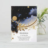 エレガント第1誕生日招待状 招待状 (スタンド正面)