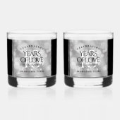 エレガント第10回ティン結婚ズ記念日お祝い ウイスキーグラス (正面)