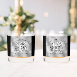 エレガント第10回ティン結婚ズ記念日お祝い ウイスキーグラス