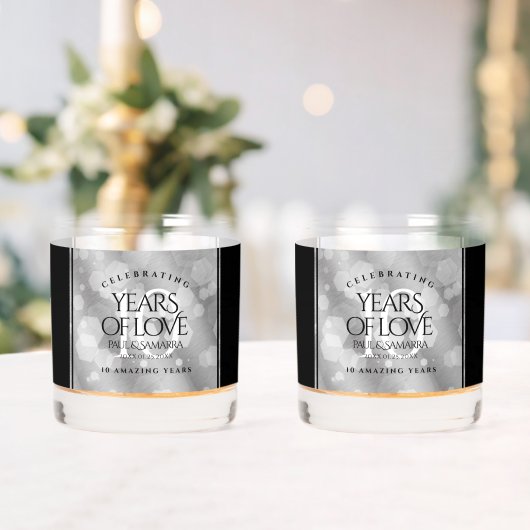 エレガント第10回ティン結婚ズ記念日お祝い ウイスキーグラス (インサイチュ (ウェディング))