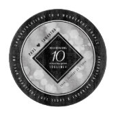 エレガント第10回ティン結婚ズ記念日お祝い カッティングボード (正面)