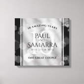 エレガント第10回ティン結婚ズ記念日お祝い キャンバスプリント (正面)