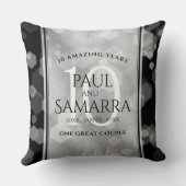 エレガント第10回ティン結婚ズ記念日お祝い クッション (裏面)