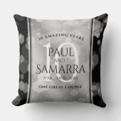 エレガント第10回ティン結婚ズ記念日お祝い クッション (正面)