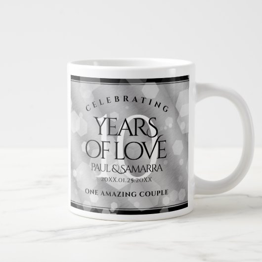 エレガント第10回ティン結婚ズ記念日お祝い ジャンボコーヒーマグカップ (右)