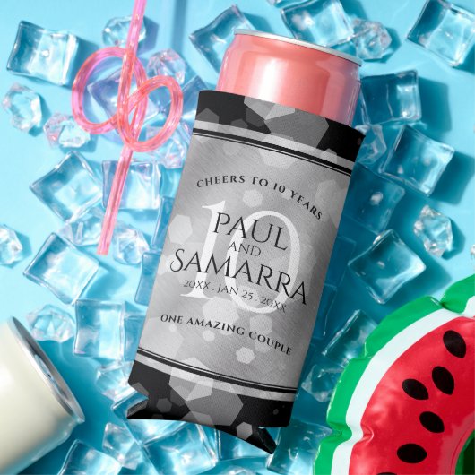 エレガント第10回ティン結婚ズ記念日お祝い スリム缶クーラー (インサイチュ 夏)