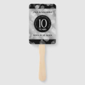 エレガント第10回ティン結婚ズ記念日お祝い ハンドファン (裏面)