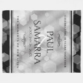 エレガント第10回ティン結婚ズ記念日お祝い フリースブランケット (正面(横))