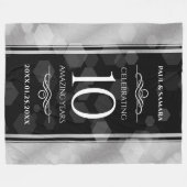 エレガント第10回ティン結婚ズ記念日お祝い フリースブランケット (正面(横))