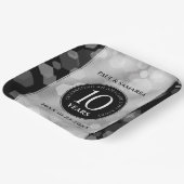 エレガント第10回ティン結婚ズ記念日お祝い ペーパープレート (傾斜あり)