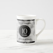 エレガント第10回ティン結婚ズ記念日お祝い ボーンチャイナマグカップ (右)