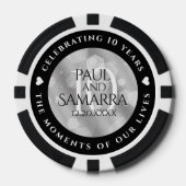 エレガント第10回ティン結婚ズ記念日お祝い ポーカーチップ (正面)
