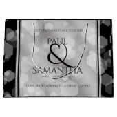 エレガント第10回ティン結婚ズ記念日お祝い ラージペーパーバッグ (正面)