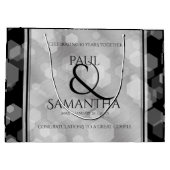 エレガント第10回ティン結婚ズ記念日お祝い ラージペーパーバッグ (裏面)