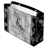 エレガント第10回ティン結婚ズ記念日お祝い ラージペーパーバッグ (裏面アングル)