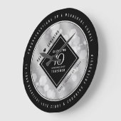 エレガント第10回ティン結婚ズ記念日お祝い ラージ壁時計 (傾斜)