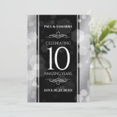 エレガント第10回ティン結婚ズ記念日お祝い 招待状 (スタンド正面)