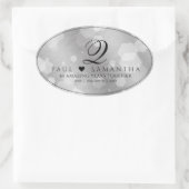 エレガント第10回ティン結婚ズ記念日お祝い 楕円形シール (バッグ)