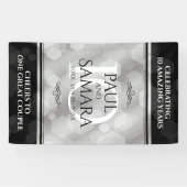 エレガント第10回ティン結婚ズ記念日お祝い 横断幕 (横)