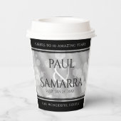 エレガント第10回ティン結婚ズ記念日お祝い 紙コップ (裏面)