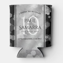 エレガント第10回ティン結婚ズ記念日お祝い 缶クーラー