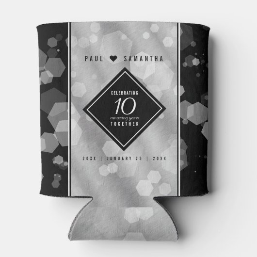 エレガント第10回ティン結婚ズ記念日お祝い 缶クーラー (裏面)