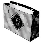 エレガント第10回ティン結婚ズ記念日お祝いL ラージペーパーバッグ (裏面アングル)