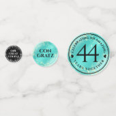 エレガント第11回44ターコイズ結婚記念日 コンフェッティ (正面)