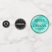 エレガント第11回44ターコイズ結婚記念日 コンフェッティ (裏面)