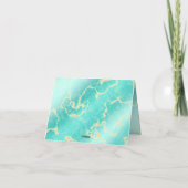 エレガント第11回44ターコイズ結婚記念日 サンキューカード (裏面)