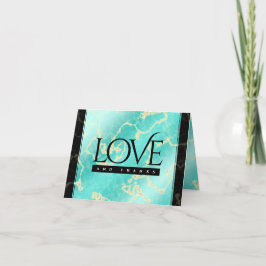 エレガント第11回44ターコイズ結婚記念日 サンキューカード