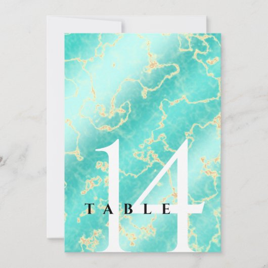 エレガント第11回44ターコイズ結婚記念日 招待状 (正面)