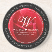 エレガント第15回26バラ結婚記念日 コースター (正面)