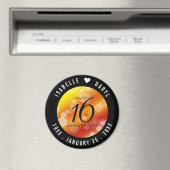 エレガント第16回ゴールデン結婚トパズ記念日マグン マグネット (インサイチュ (食洗機))