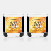 エレガント第16回ゴールデン・トパ結婚ス記念日 ウイスキーグラス (正面)