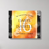 エレガント第16回ゴールデン・トパ結婚ス記念日 キャンバスプリント (正面)