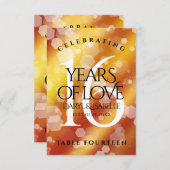 エレガント第16回ゴールデン・トパ結婚ス記念日 サンキューカード (正面/裏面)