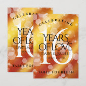 エレガント第16回ゴールデン・トパ結婚ス記念日 サンキューカード (正面/裏面)