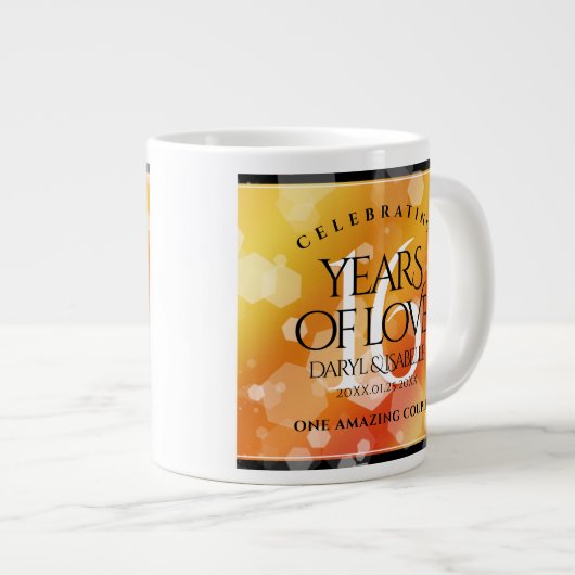 エレガント第16回ゴールデン・トパ結婚ス記念日 ジャンボコーヒーマグカップ (正面右)