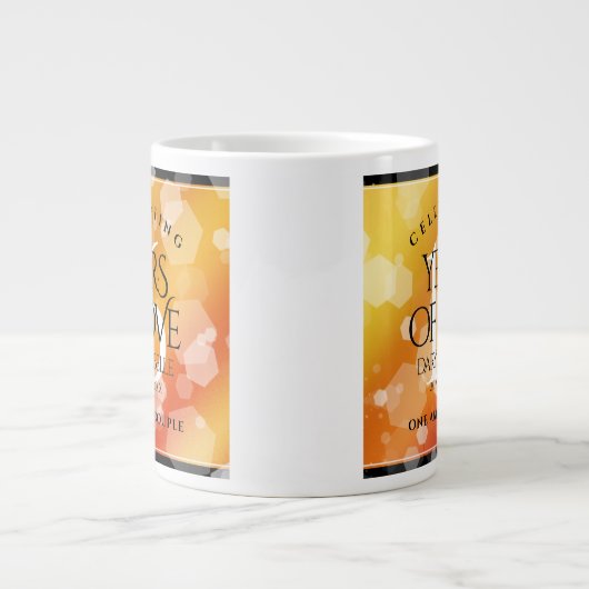 エレガント第16回ゴールデン・トパ結婚ス記念日 ジャンボコーヒーマグカップ (正面)