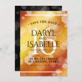 エレガント第16回ゴールデン・トパ結婚ス記念日 セーブザデート (正面/裏面)