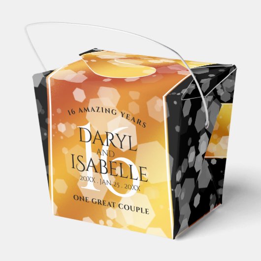エレガント第16回ゴールデン・トパ結婚ス記念日 フェイバーボックス (裏面サイド)